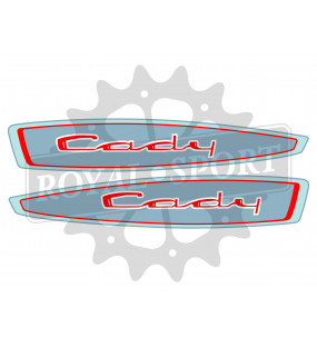 Stickers CADY - Rouge/Gris