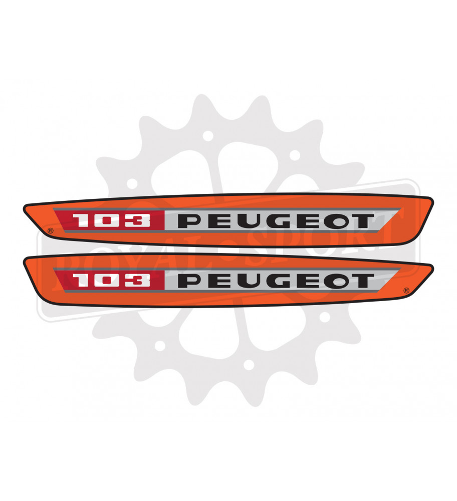 Stickers Peugeot 103 Bleu Jaune