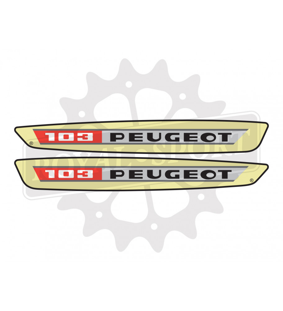Stickers Peugeot 103 Bleu Jaune